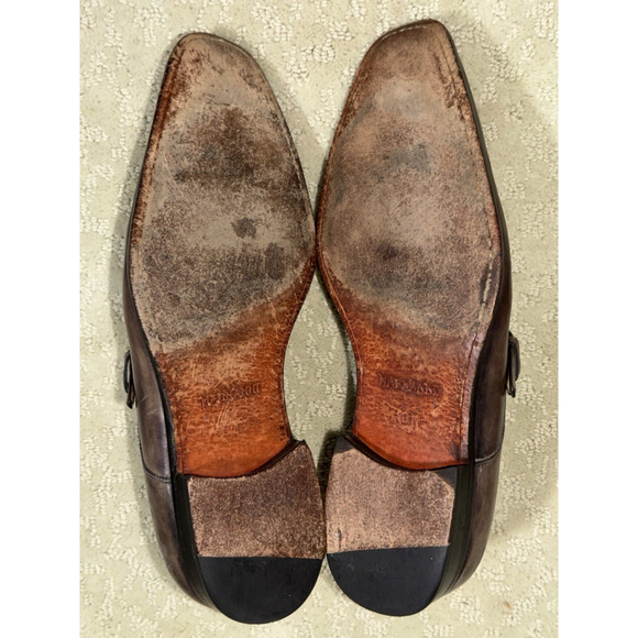 Magnanni Marco II Mens 10M Brown Leather Dress Shoes Single Monk Strap Buckle main image 4